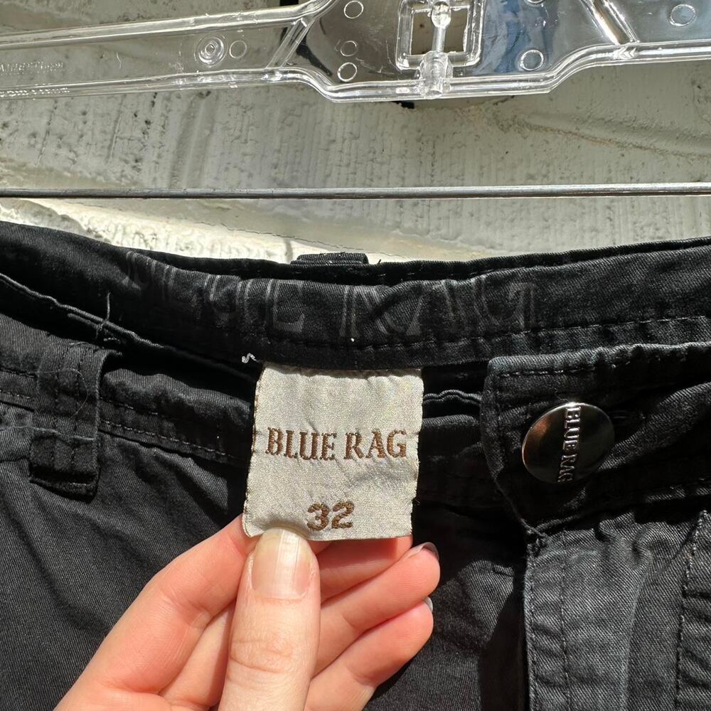 Blue Rag Y2K Baggy Cargo Black Shorts - Picture 3 of 3